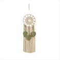 thumbnail image 1 of AtrapasueñOs Boho DecoracióN de Pared AtrapasueñOs Macramé Colgante de Pared con 3 Hojas Tejidas Borlas DecoracióN del Hogar 25X80Cm, 1 of 5