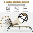 thumbnail image 6 of Costway 4PCS Patio Lounge Chair Chaise Adjustable Recliner Stack No Assembly, 6 of 10