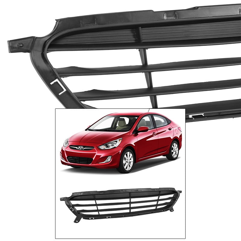 Front Bumper Lower Grille For 1217 Hyundai Accent Sedan Hatchback