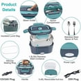 thumbnail image 2 of Heated Lunch Box, 3 in 1 Meal Heating Box (12V / 220V), 1.5L Portable Heated Lunch Box, 40W Heated Lunch Box for Car, Truck, Home or Camping (60W), 2 of 5