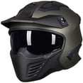 thumbnail image 1 of Casco de moto ILM Open Face 3/4 Half DOT modelo 726X Verde, 1 of 9