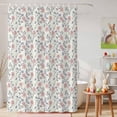 thumbnail image 6 of Shower Curtain Pink Daisy Green Leaf Shower Curtains for Bathroom Decor, Waterproof Polyester Shower Curtain Set with Hooks, Extra Long 72" x 84" Spring Floral Plant, 6 of 9
