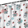 thumbnail image 3 of White Cow Strawberry Milk Jar Pattern Shower Curtain 36"x72" ,Bathroom Decorative Shower Curtains Set with 12 Hooks,Modern Waterproof Washable Shower Curtain, 3 of 6
