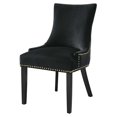 thumbnail image 5 of Side Dining Chair, Nailhead, Set of 2, Black, Velvet, Modern Contemporary, Kitchen Room Cafe Bistro Restaurant Hospitality, 5 of 9