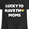 thumbnail image 3 of Instant Message - Lucky Two Moms - Girls Fitted Short Sleeve Tee, 3 of 6