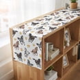 thumbnail image 6 of Table Runners 72 Inches Long Dress Scarves, Spring Flowers Farmhouse Kitchen/Dining Table Runner, Coffee Tablerunners, Black Brown White Horse Country Vintage 16x72 Inch, 6 of 9