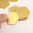 thumbnail image 3 of 12PCS Acrylic Mirror Wall Stickers Self Adhesive Removable Hexagonal Decorative Mirror Sheet Gold 100x85x50CM, 3 of 12