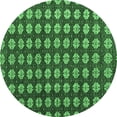 thumbnail image 1 of Ahgly Company Indoor Round Abstract Emerald Green Modern Area Rugs, 3' Round, 1 of 4