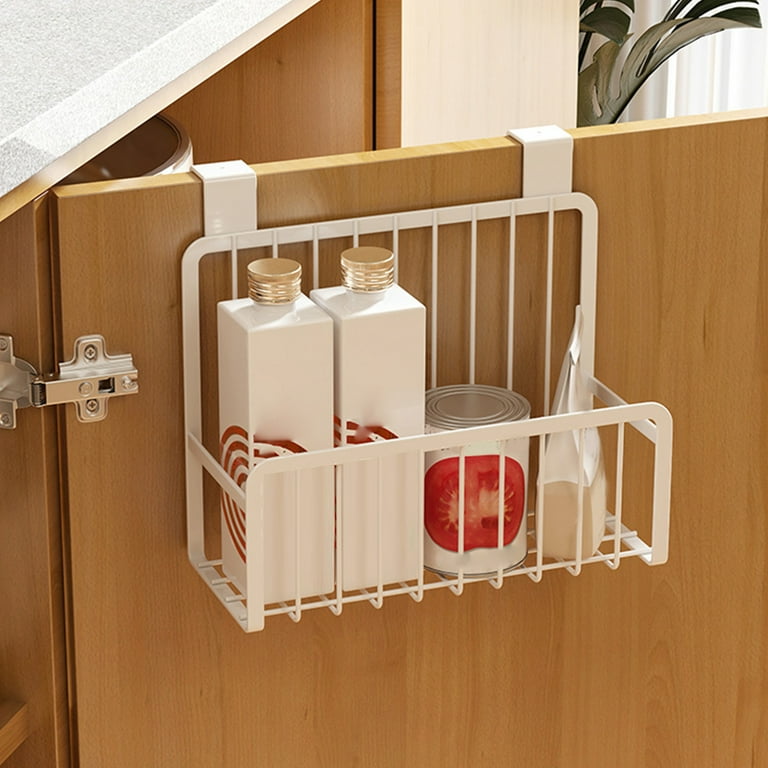Basket With Hook Grid Storage Basket Hang It Behind A Door Or On A Railing Over The Cabinet Door Grid for Bathroom Kitchen dish drying rack kitchen essentials Walmart