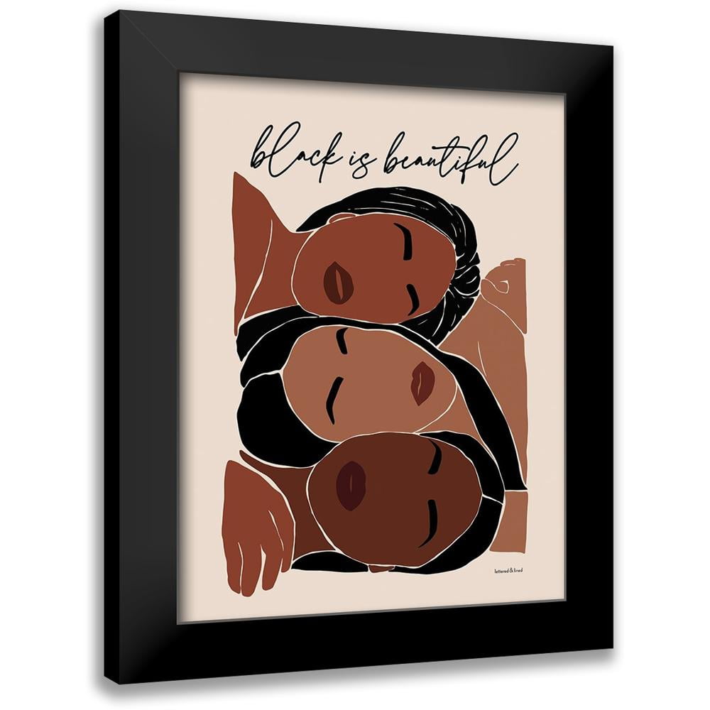 Lettered and Lined 12x14 Black Modern Framed Museum Art Print Titled