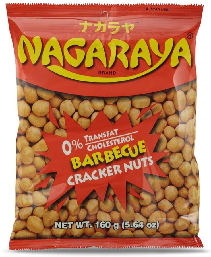 Nagaraya, Cracker Nuts, Variety Pack, Hot & Spicy, BBQ, Adobo, and Garlic (4 Bags Total, 640g total) with Silicon Pouch