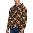 thumbnail image 3 of Lsque Sunflowers with Skull and Hand Pattern Casual Men's Hoodie,Hooded Sweatshirt with Kangaroo Pocket,Pullover Hoodie-X-Large, 3 of 7