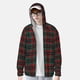 thumbnail image 2 of Fotbe Tartan Plaid Chaqueta con Protección Solar UPF 50+ para Hombre y Mujer, Camisa con Capucha y Bolsillos-XX-Large, 2 of 7