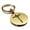 Gold, variant on Stainless Steel Religious Cross Crucifix Round Medallion Keychain Circle Ring
