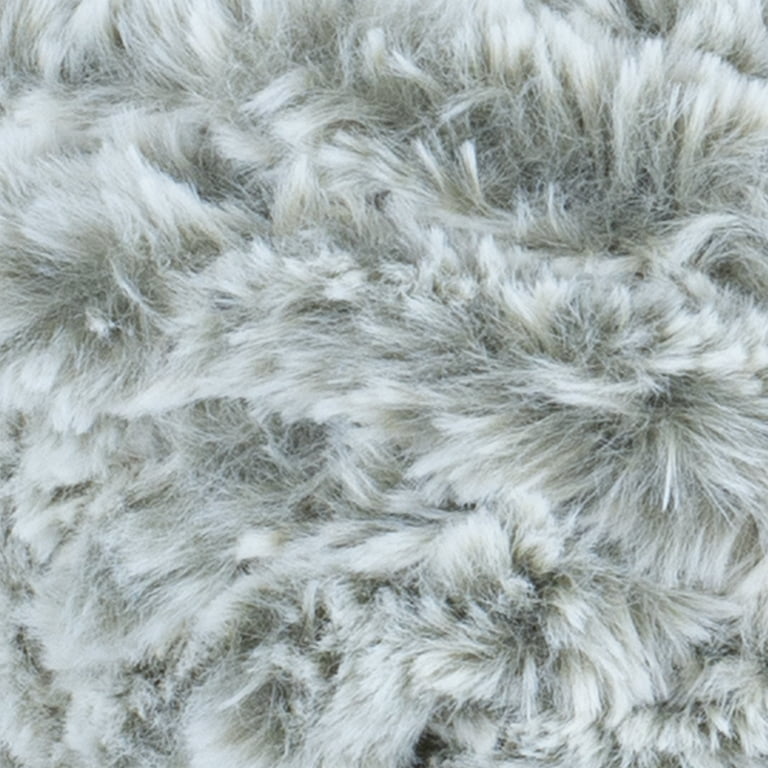 Lion Brand Yarn Go for Faux Thick and Quick Husky Faux Fur Jumbo Polyester  Grey Yarn 3 Pack