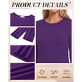 thumbnail image 4 of MOSHU 3 Pack T Shirts for Women Ribbed Long Sleeve Shirts Crew Neck Slim Fit Undershirts Casual Fall Tight Tops, 4 of 8