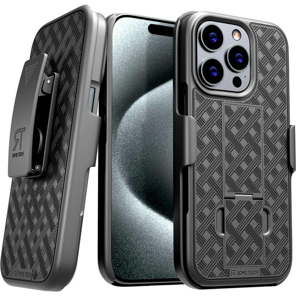 iPhone 16 Pro Holster & Kickstand Case - Black