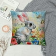 thumbnail image 2 of Nawypu Easter Pillows Covers Rabbit Bunny with Floral Pillows Case Watercolor Spring Flower Cushion Covers Holiday Farmhouse Outdoor Happy Easter Decor for Couch Sofa Home Patio Garden, 2 of 5