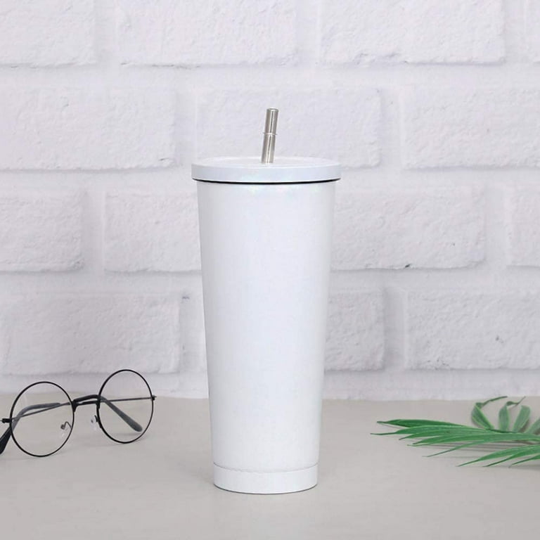 Cheer.US 20OZ Stainless Steel Double Wall Insulated Tumblers Skinny Tumbler  with Lids and Straws Skinny Travel Mug, Reusable Cup with Straw Slim Water