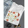 thumbnail image 3 of Beautiful Floral Fall Butterfly T-Shirt Women -Image by Shutterstock, Female Large, 3 of 4