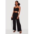 thumbnail image 2 of Women's High Waisted Crepe Knit Wide Leg Pants, 2 of 4