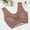 Brown, variant on REORIAFEE Wireless Bras for Women Padded Lace Trim Everyday Bras for Older People Bras Scoop Neck Comfy Corset Bra Wide Strap Bra Lightly Lined Classic Seamless Brassiere Anti-Sagging Bra