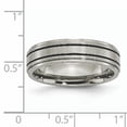 thumbnail image 5 of Titanium Enameled Flat 6mm Satin Polished Band, 5 of 10