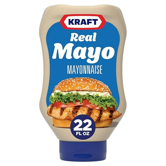 Kraft Real Mayo Creamy & Smooth Mayonnaise, 22 fl oz Bottle ( Pack of 2 )