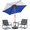 White/Blue, variant on Autlaycil 5 Pcs Patio Outdoor Furniture Sets Contains 2 Textilene Fabric Rocking Bistro Chairs, a Table, a 7.5 ft Fringe Solar Umbrella with Button Tilt and a Umbrella Base, Navy Blue