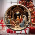 thumbnail image 3 of TOPRenddon Christmas Nativity Scene Ornaments Acrylic 3D Nativity Scene Pendant Hanging Ornament Nativity Scene Christmas Tree Decoration Birth of Jesus Christian Decor, Gift for Family Friends, 3 of 7