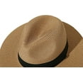 thumbnail image 2 of Sombrero de paja de verano plegable UPF50 para mujer, sombrero de playa para el sol Fedora de ala ancha Rojo Verde, 2 of 5
