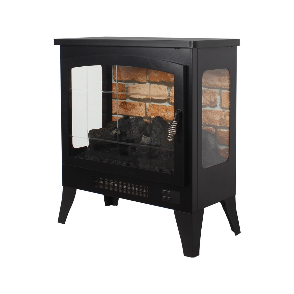 [Luckynote] 21 inchThree-sided Freestanding Electric Fireplace Stove heater with 3D Flame effect with remote control