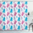 thumbnail image 1 of Ambesonne Octopus Shower Curtain, Love Theme Creatures, 69"Wx75"L, Lilac Pink and Blue, 1 of 3