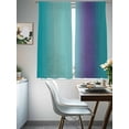thumbnail image 3 of Teal Purple Ombre Sheer Curtains 72 Inch Length 2 Panels Set, Modern Art Abstract Aesthetics Voile Window Treatment Rod Pocket Curtains Sheers Drapes for Bedroom/Living Room/Kitchen 52"x72"x2, 3 of 7