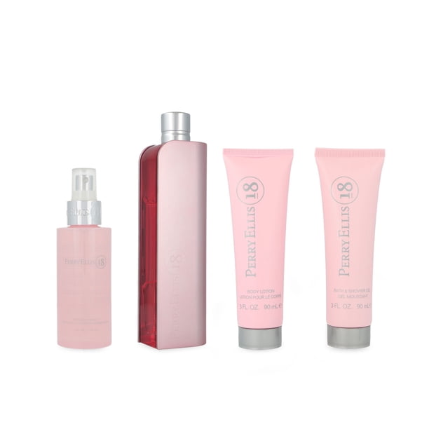 SET PERRY ELLIS 18 4PZS 100ML EDP SPRAY/ SHOWER GEL 90ML/ BODY MIST 118ML SPRAY/ BODY LOTION 90ML