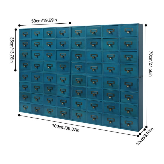 Storage Cabinet, 64-Drawer Storage Box, 4 PCS Drawer Cabinets 39.37*3.94*27.56in