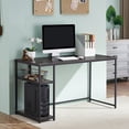 thumbnail image 2 of Ivinta White Computer Gaming Desk with 2-Tier Shelves for Home Office, 2 of 8