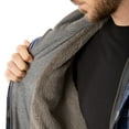thumbnail image 4 of Men’s Sherpa-Lined Hooded Flannel Shirt Jacket Color: Steel Blue Size: L, 4 of 5