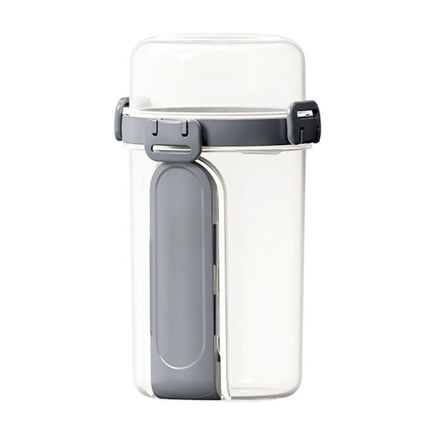 Vaso de plástico para ensalada con tapa hermética tipo tenedor-cuchara.Recipiente portátil para yogur y frutas,ideal para preparar comidas,almacenar alimentos en el hogar,en la oficina,la