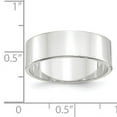 thumbnail image 3 of Primal Gold 10 Karat White Gold 7mm Lightweight Flat Band Size 10.5, 3 of 5
