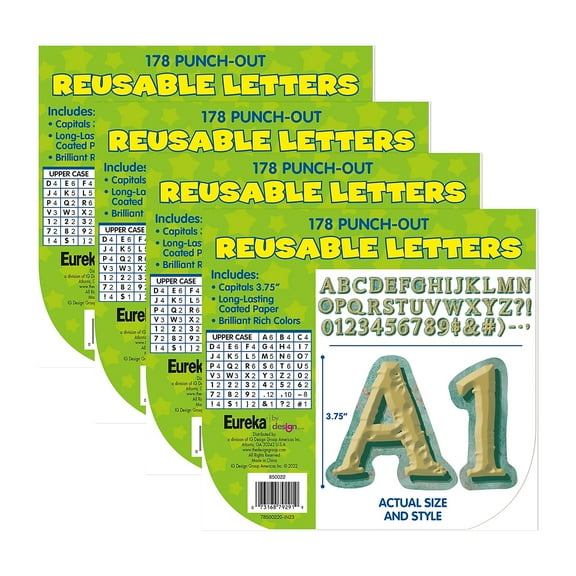 Eureka EU-850022-3 3.8 in. Curiosity Garden Deco Letter - Pack of 3