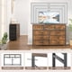 thumbnail image 5 of 45-pulgada moderno cómoda mesa de tv: brown entertainment center con 10 cajones para dormitorio, sala de estar, closet, o entrada, 5 of 8