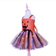 thumbnail image 5 of Mikilon Girls Halloween Dress Size 1-8 Years Kids Performance Sleeveless Tulle Dress Solid Color Graphic Bow Tied Dresses, 5 of 8