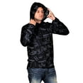 thumbnail image 3 of Black Keys Men's Fashion Graffiti Printed Light Hoodie Large Black, 3 of 5