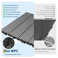 thumbnail image 5 of QinaQin Interlocking Patio Deck Tiles, 12-Inch x 12-Inch Composite Plastic Deck Tiles, 4-Strip Waterproof Outdoor Floor Tiles, Suitable for Balconies, Porches, Poolside, and Backyards, 5 of 8