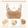 thumbnail image 5 of Maternity Hands Free Pumping Bra Wireless Padded Breastfeeding Nursing Underwear, 5 of 7