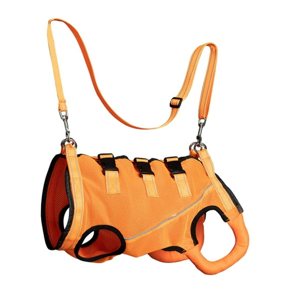 Arnés de elevación para mascotas Correa de elevación para perros Transportador lavable Soporte completo Accesorios para mascotas Correa de transporte XS naranja