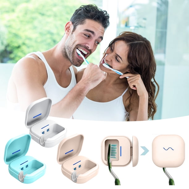 Xihbxyly Esterilizador Uvc para Cepillos de Dientes, Estuche Portátil, Desinfección Uv de 360°, Desintegración Eficiente Del Adn, Protege La Salud Del Cepillo, Pantalla Led Azul, Tamaño Compacto (6 X