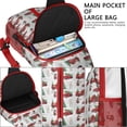 thumbnail image 4 of Sling Backpack,Red Christmas Farm and Truck Pattern Crossbody Bag with Water Bottle Holder,Waterproof Sling Bag for Men/Women with Chest Phone Holder for Hiking,Travel, 4 of 6