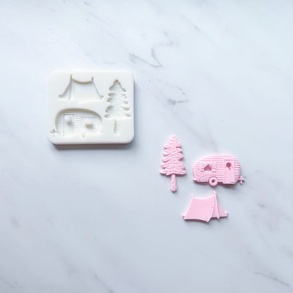 CAMPING BAKING MOLD FOR CUPCAKES, CAKEPOPS, CHOCOLATE STRAWBERRIES, PRETZELS & RICE KRISPIES…